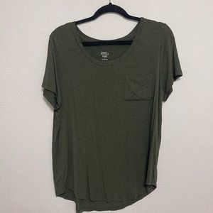 Market & Spruce olive green shirt